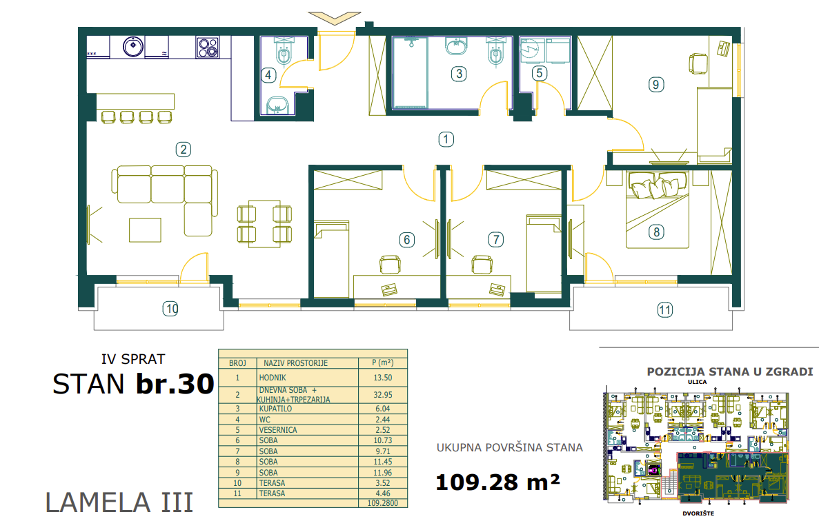 Petosoban stan u novogradnji na Lesnini s_1160